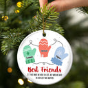 Best Friends It's Not What We Have In Life - Personalized Circle Ceramic Ornament