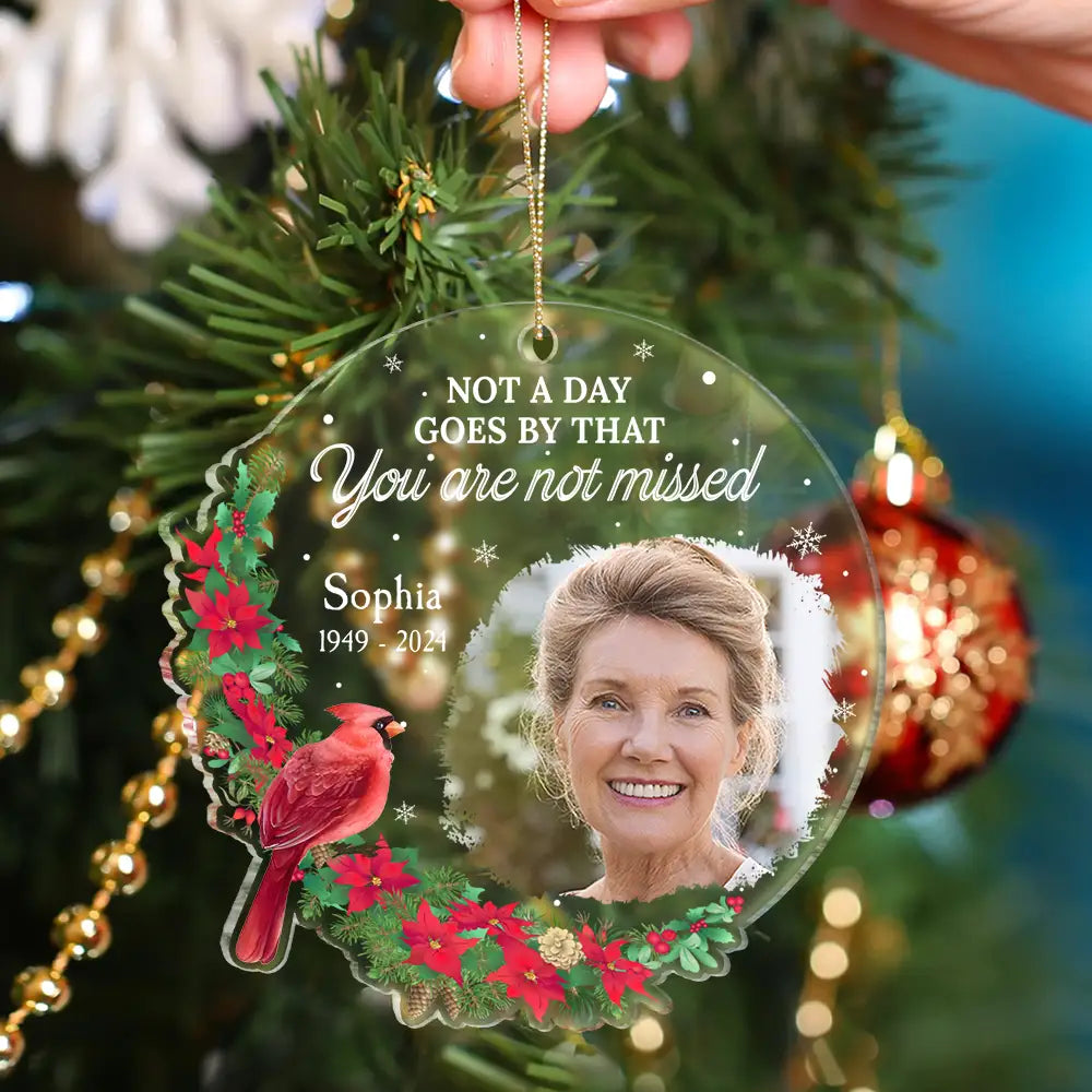 Custom Photo Christmas Although You Can Not See Me - Personalized Custom Shaped Acrylic Ornament