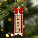 Family - Christmas Scrabble Ornament Family Name Ornament - Personalized 2-Layered Wooden Ornament