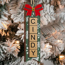 Family - Christmas Scrabble Ornament Family Name Ornament - Personalized 2-Layered Wooden Ornament