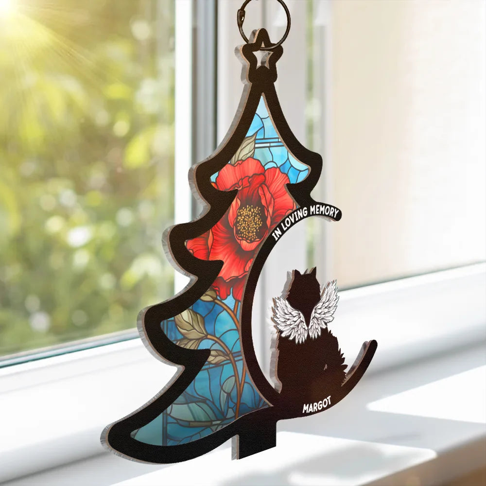 Pet Lovers, Memorial - Loss Of Pet Christmas - Personalized Window Hanging Suncatcher Ornament