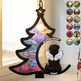 Pet Lovers, Memorial - Loss Of Pet Christmas - Personalized Window Hanging Suncatcher Ornament