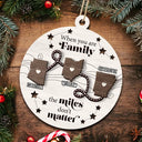 Family, Gift For Bestie, Gift For Sisters, Gift For Sibling, Gift For Brothers - Family Friends Siblings Sisters Besties Long Distance - Personalized 2-Layered Wooden Ornament