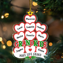 Gift For Grandparents - Grandkids Make Life Grand Hearts - Personalized Custom Shaped Acrylic Ornament