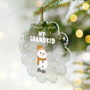 Gift For Grandma, Gift For Grandpa, Gift For Grandparents - Grandkids Melt My Heart - Personalized Custom Shaped Acrylic Ornament