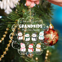 Gift For Grandma, Gift For Grandpa, Gift For Grandparents - Grandkids Melt My Heart - Personalized Custom Shaped Acrylic Ornament