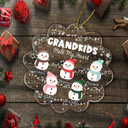 Gift For Grandma, Gift For Grandpa, Gift For Grandparents - Grandkids Melt My Heart - Personalized Custom Shaped Acrylic Ornament