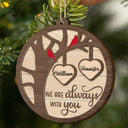 Family - Tree Branch Cardinals I Am Always With You - Personalized 2-Layered Wooden Ornament