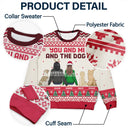 Pet Lovers, Pet Couple, Dog Lovers, Cat Lovers - Christmas Backside You And Me And The Pets - Personalized Unisex Ugly Sweater