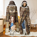 Reading, Gift For Yourself - My Reading Blanket Just A Girl Who Loves Books - Personalized Wearable Hooded Blanket
