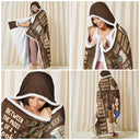 Reading, Gift For Yourself - My Reading Blanket Just A Girl Who Loves Books - Personalized Wearable Hooded Blanket
