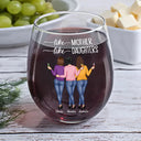 Gift For Mother, Gift For Daughter - Like Mother Like Daughter - Personalized Stemless Wine Glass