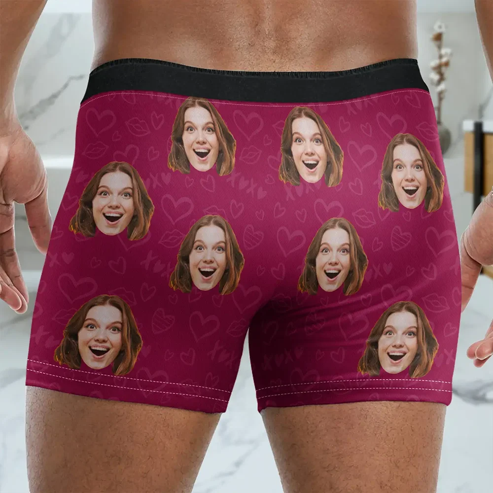 Gift For Couples, Gift For Husband, Gift For Boyfriend - Custom Photo Funny My Favorite Bone - Personalized Men's Boxer Briefs