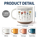 Gift For Grandma, Gift For Mother - Grandma's Garden Love Grows Here - Personalized Pottery Mug
