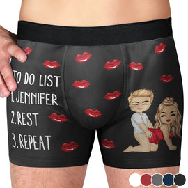 Gift For Couples,Gift For Husband,Gift For Boyfriend,Funny - To Do List Couple Funny - Personalized Men's Boxer Briefs