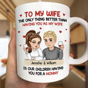 Gift For Couples,Gift For Husband,Gift For Wife,Gift For Boyfriend,Gift For Girlfriend,Happy - Couple The Only Thing Better Than Having You As Husband - Personalized Mug