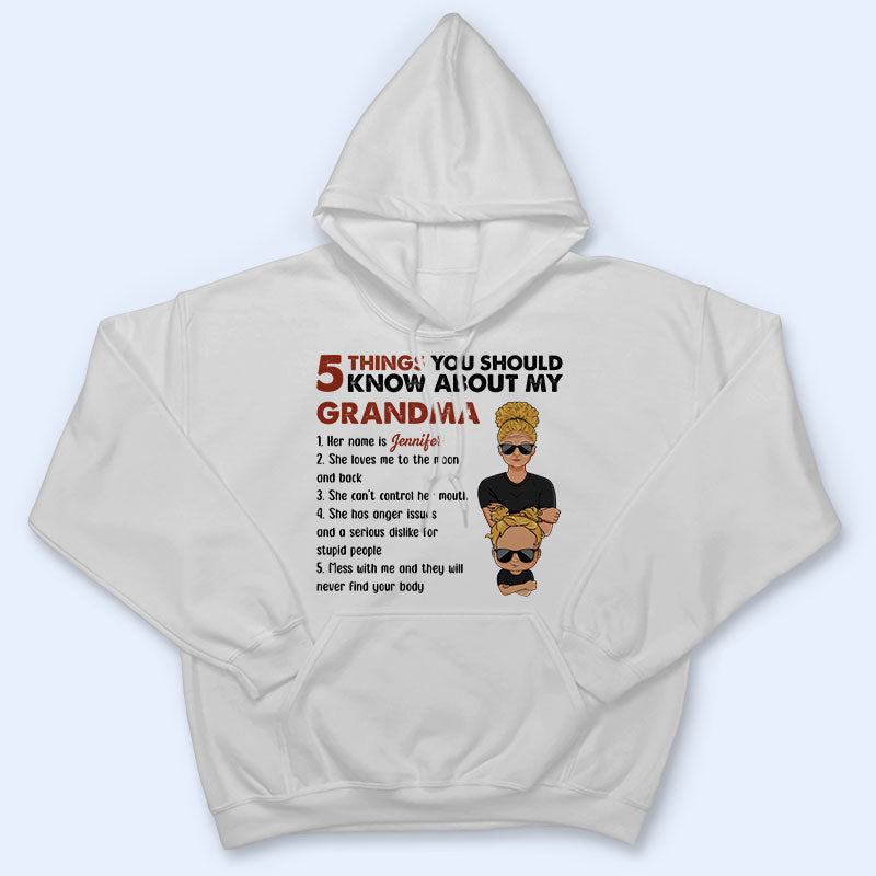 5 Thing You Should Know About My Grandpa - Gift For Grandchildren - Personalized Custom T Shirt