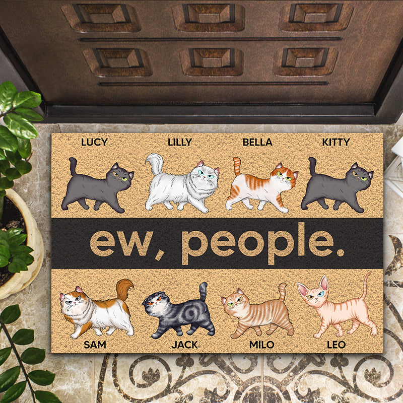 Ew People - Gift For Cat Lovers - Personalized Custom Doormat