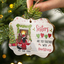 Besties Are Tied Together With Heartstrings - Bestie BFF Gift - Personalized Custom Wooden Ornament