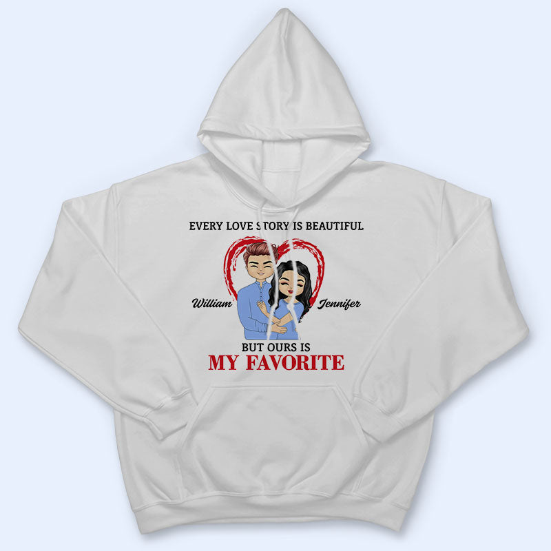 Every Love Story Is Beautiful Husband Wife Couple - Couple Gift - Personalized Custom Hoodie