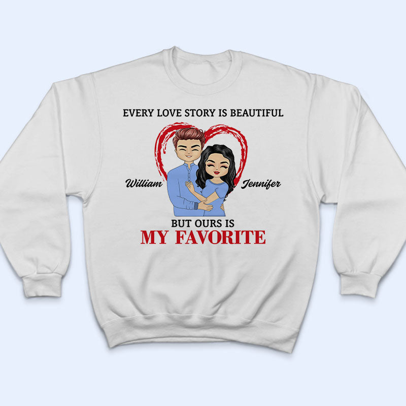 Every Love Story Is Beautiful Husband Wife Couple - Couple Gift - Personalized Custom Hoodie