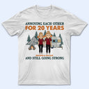 Camping Chibi Couple Annoying Each Other And Still Going Strong - Personalized Custom T Shirt