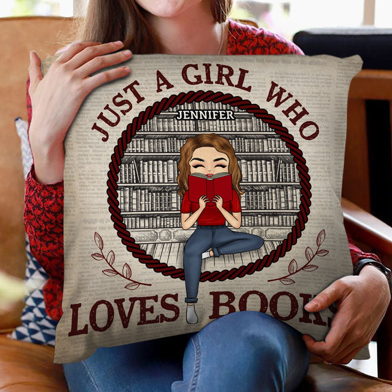 Chibi Boy & Girl Who Loves Books - Gift For Reading Lovers - Personalized Custom Pillow