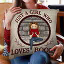 Chibi Boy & Girl Who Loves Books - Gift For Reading Lovers - Personalized Custom Pillow