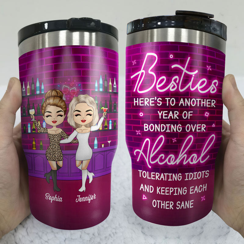 Friendship Trouble When We're Together - Gift For Bestie - Personalized Custom Triple 3 In 1 Can Cooler