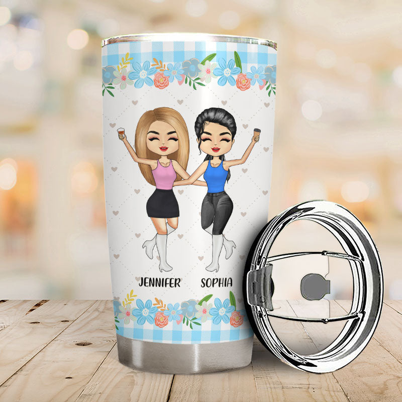 Life Is Sweeter With Sisters - Gift For Sibling - Personalized Custom Tumbler