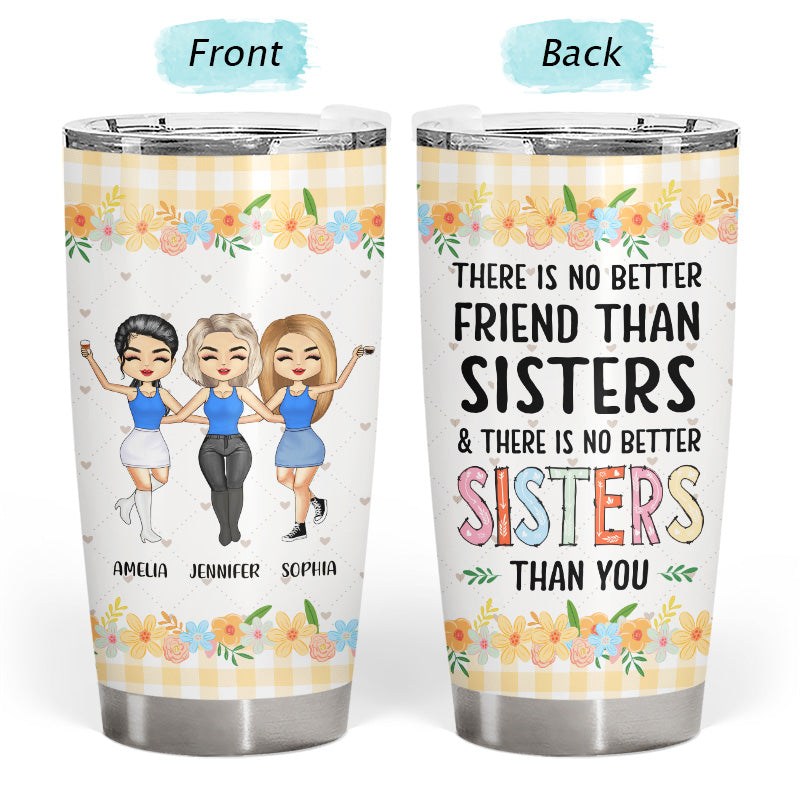 Life Is Sweeter With Sisters - Gift For Sibling - Personalized Custom Tumbler