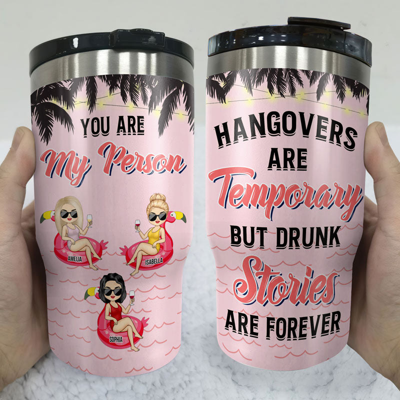 Beach Best Friend Apparently We're Trouble When We're Together - Gift For Bestie - Personalized Custom Triple 3 In 1 Can Cooler