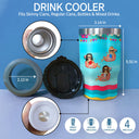 BFF Warning The Girls Are Drinking Again - Gift For Bestie - Personalized Custom Triple 3 In 1 Can Cooler