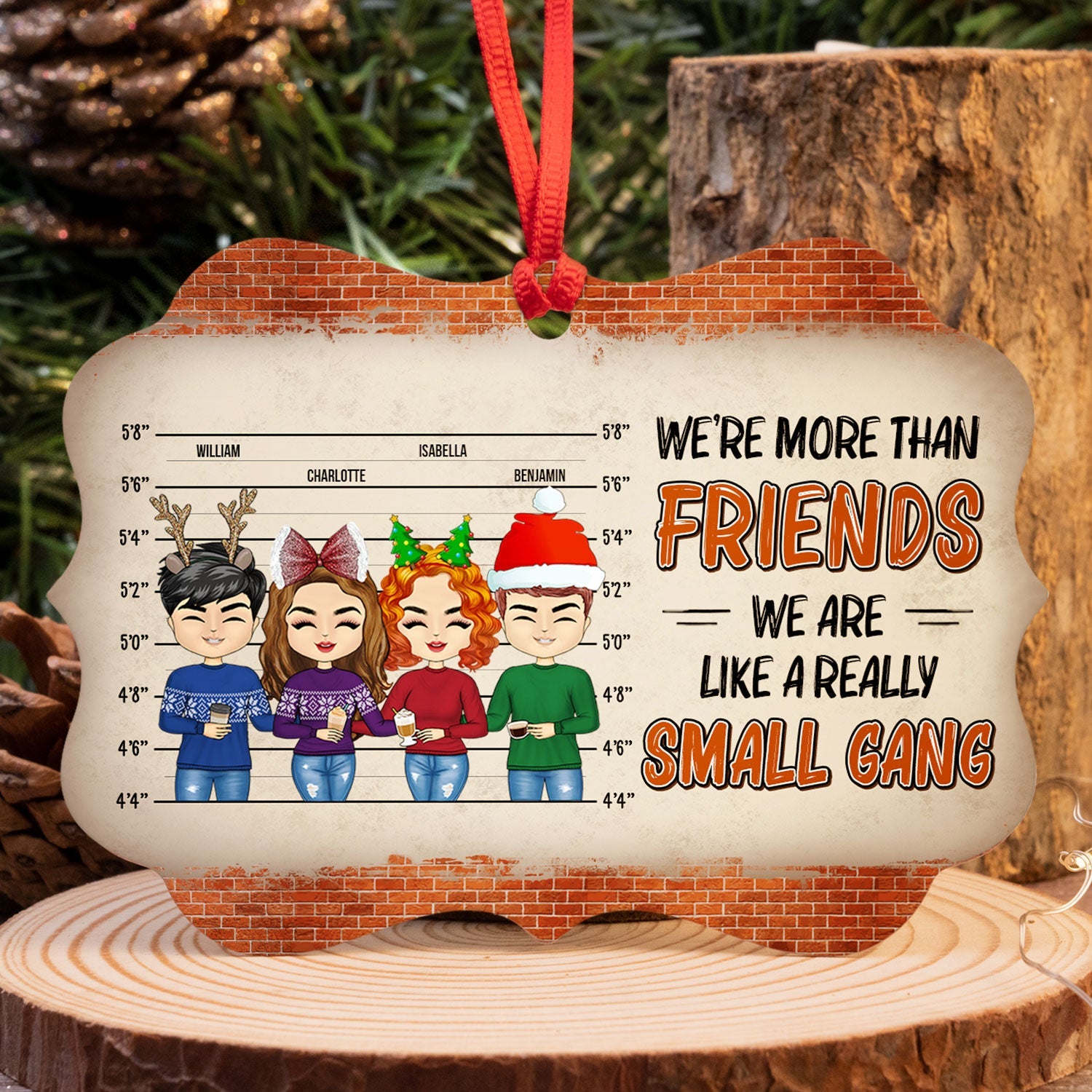 On The Naughty List And We Regret Nothing - Christmas Gift For Bestie - Personalized Custom Aluminum Ornament