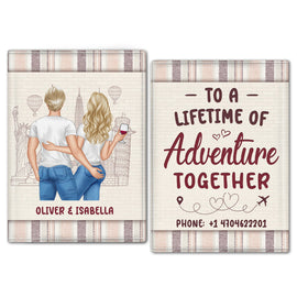 To A Lifetime Of Adventure Together - Gift For Couples - Personalized Custom Passport Cover, Passport Holder