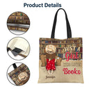 Reading Just A Girl Who Loves Book - Gift For Book Lovers - Personalized Custom Zippered Canvas Bag