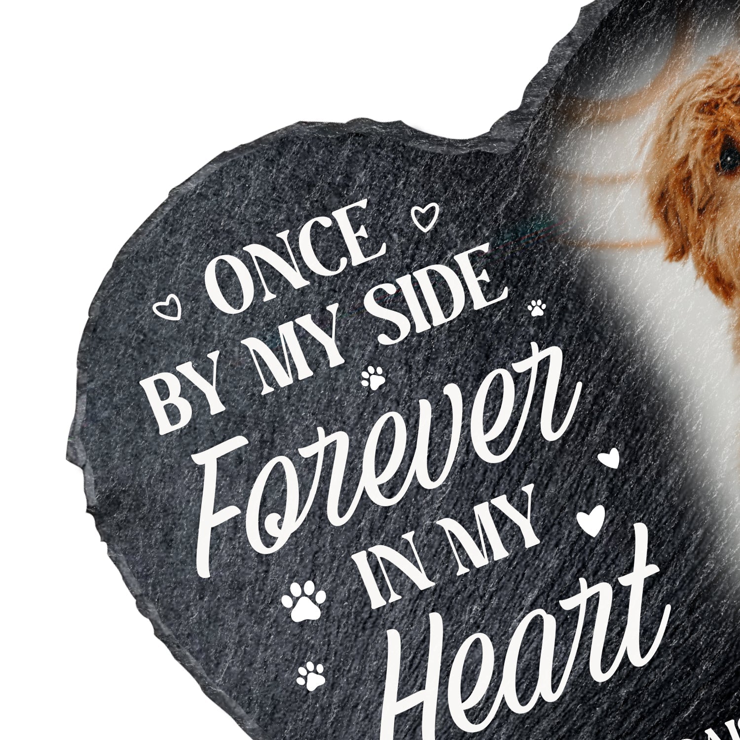 Custom Photo We Will Always Love And Remember You - Memorial Gift - Personalized Heart Memorial Garden Stone