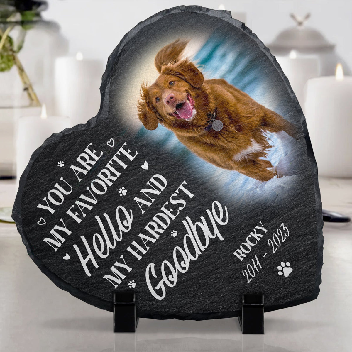 Custom Photo We Will Always Love And Remember You - Memorial Gift - Personalized Heart Memorial Garden Stone