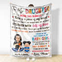 To My Daughter Inside This Blanket - Gift For Daughter - Personalized Fleece Blanket