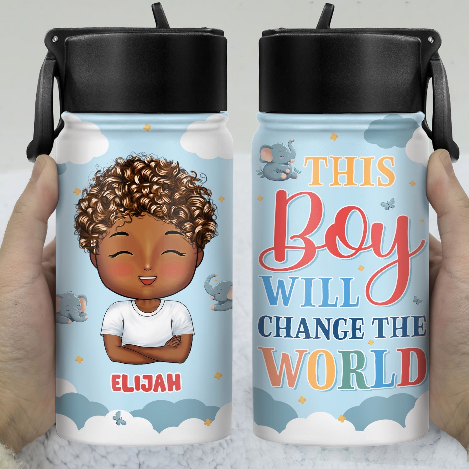 This Girl Boy Will Change The World - Gift For Kids, Back To School - Personalized Kids Water Bottle