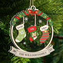 Family Christmas Stockings - Christmas Gift - Personalized 2-Layered Mix Ornament