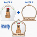 Dog Lovers Merry Woofmas - Christmas Gift For Dog Lovers - Personalized 2-Layered Mix Ornament