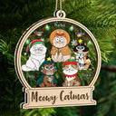 Meowy Catmas - Christmas Gift For Cat Lovers - Personalized 2-Layered Mix Ornament