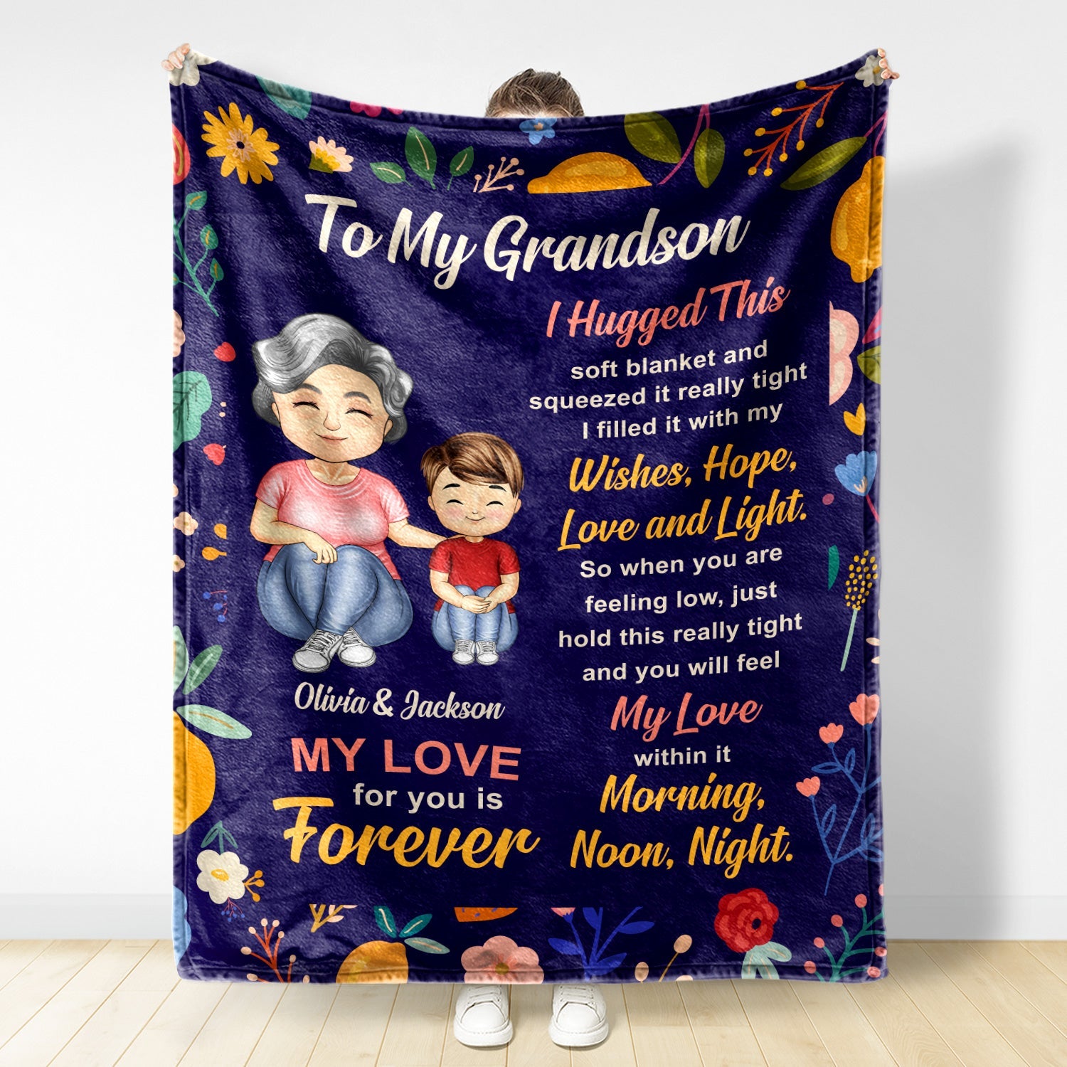 To My Granddaughter - Gift For Granddaughter, Grandparents Gift - Personalized Fleece Blanket