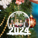 Christmas 2024 Pet Lovers Couple - Personalized Custom Shaped Acrylic Ornament