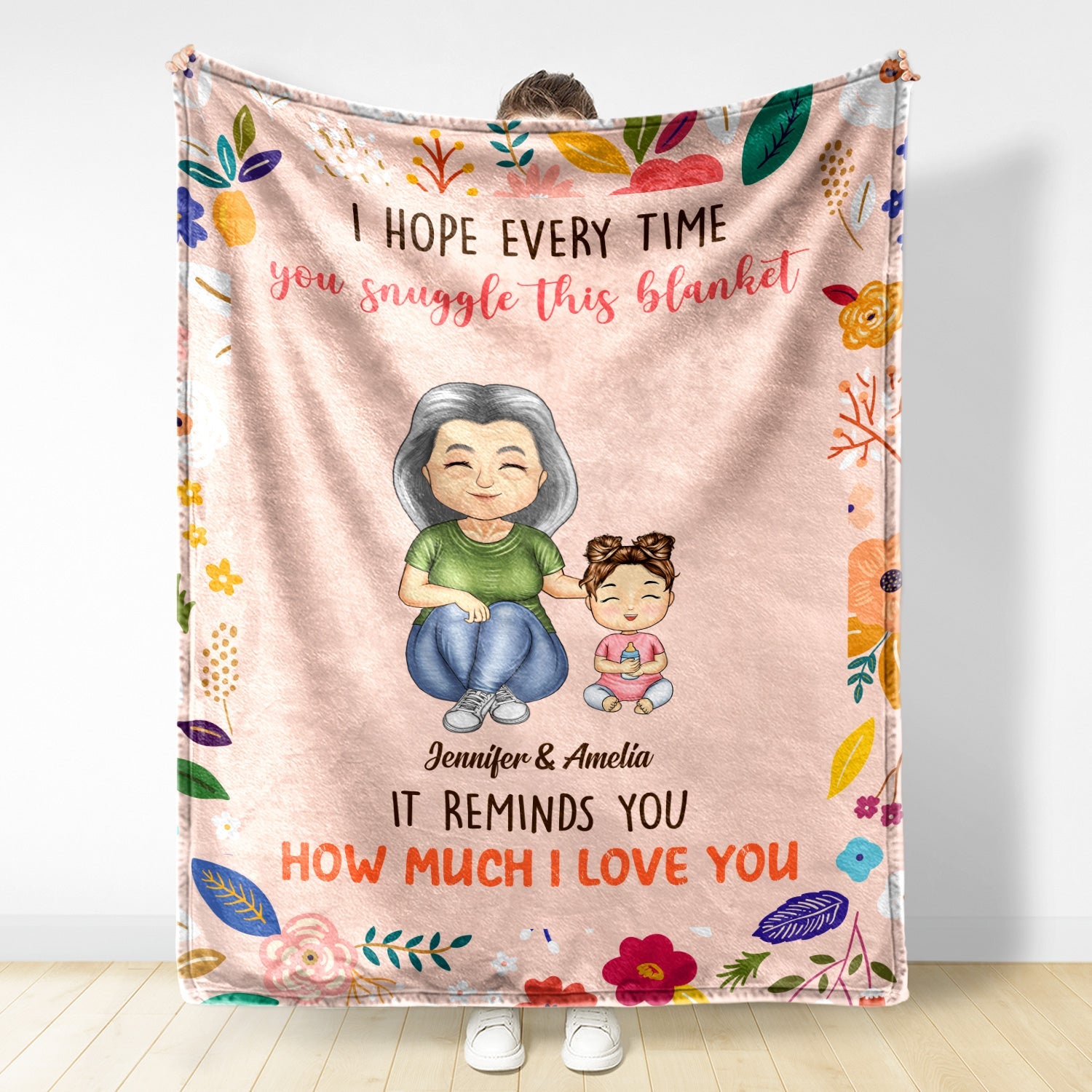 Grandparents Reminds You How Much I Love You - Gift For Grandkids, Grandparents - Personalized Fleece Blanket