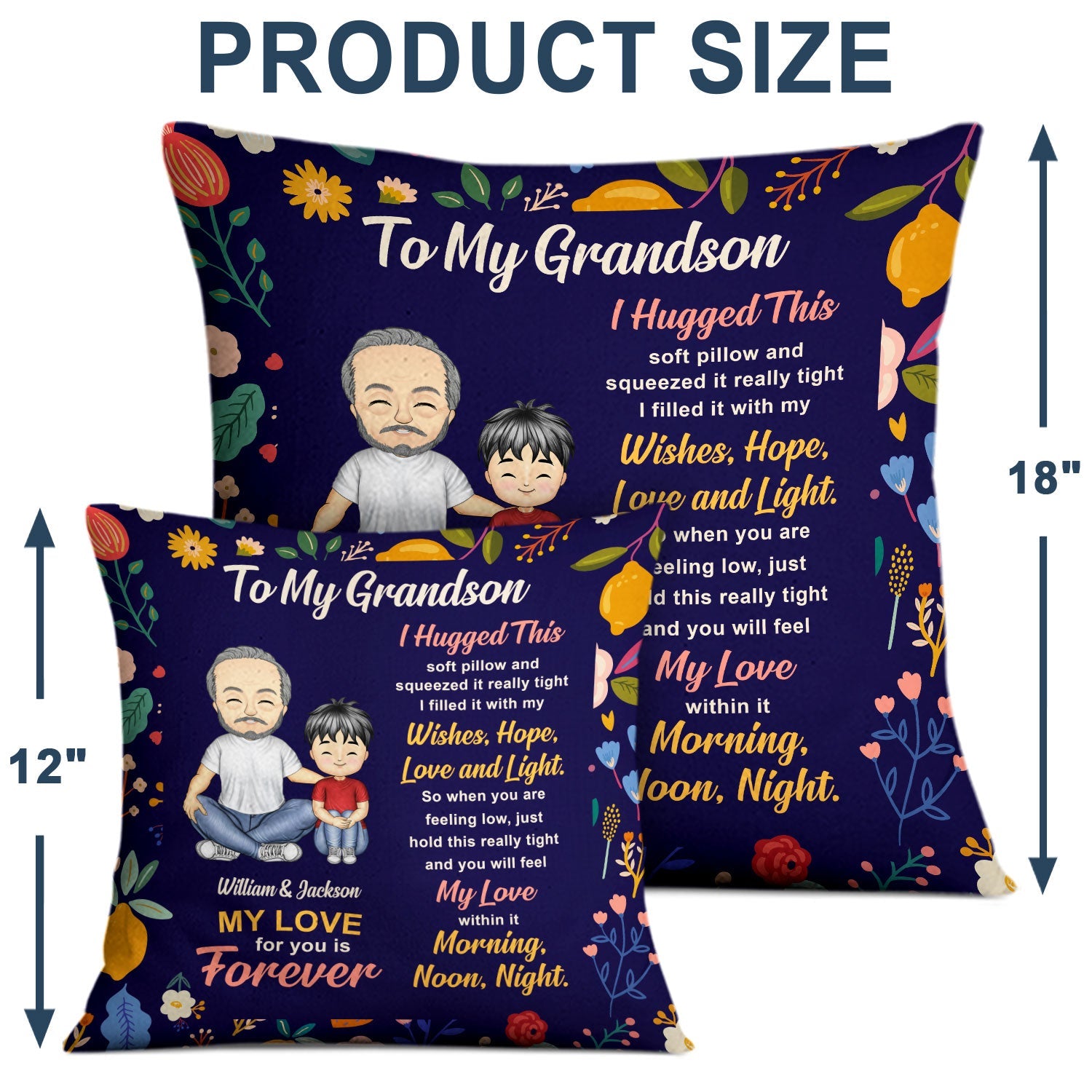 To My Granddaughter - Gift For Granddaughter, Grandparents Gift - Personalized Pillow