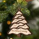 Family Tree - Christmas, Gift For Family - Personalized 2-Layered Wooden Ornament