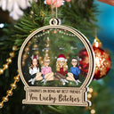 Christmas Congrats On Being My Bestie Sister Coworker - Gift For Bestie, Siblings - Personalized 2-Layered Mix Ornament