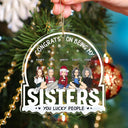 Christmas Cartoon Congrats On Being My Siblings - Gift For Brothers & Sisters - Personalized Custom Shaped Acrylic Ornament